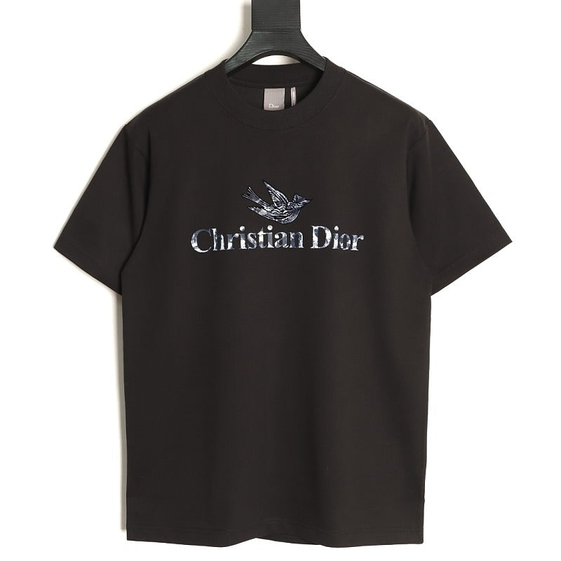 Dior bird print T-shirt black front