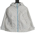 Dior Bee Oblique Hooded Zip Jacket white background front view