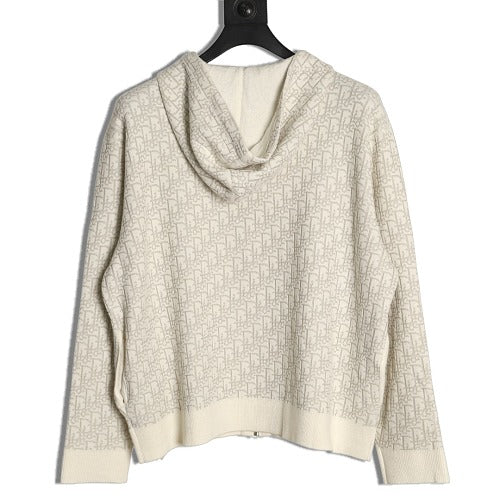 Dior Oblique Knit Zip Hoodie back