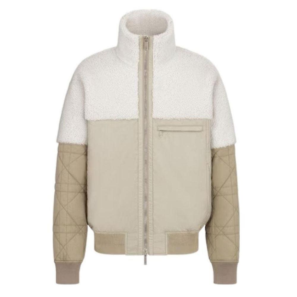 Dior Stand-Collar Jacket Beige front view