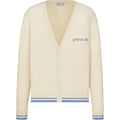 Dior Logo Embroidered V-Neck Knit Cardigan
