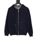 Dior CD Oblique reversible zip hoodie navy front