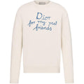 Dior SS25 Hylton Nel Collaboration Logo Letter Logo Embroidered Knit Sweater White front view