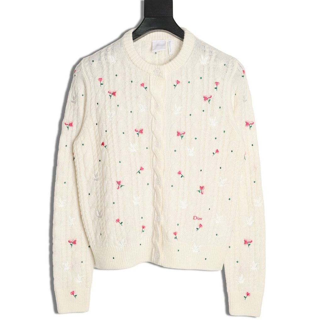 Dior Embroidered Knit Sweater front
