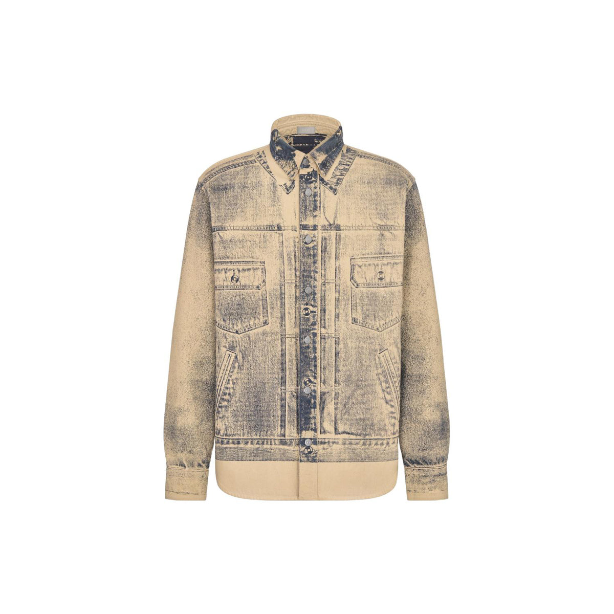 Dior FW23 Trompe-l’Œil Denim-Print Shirt