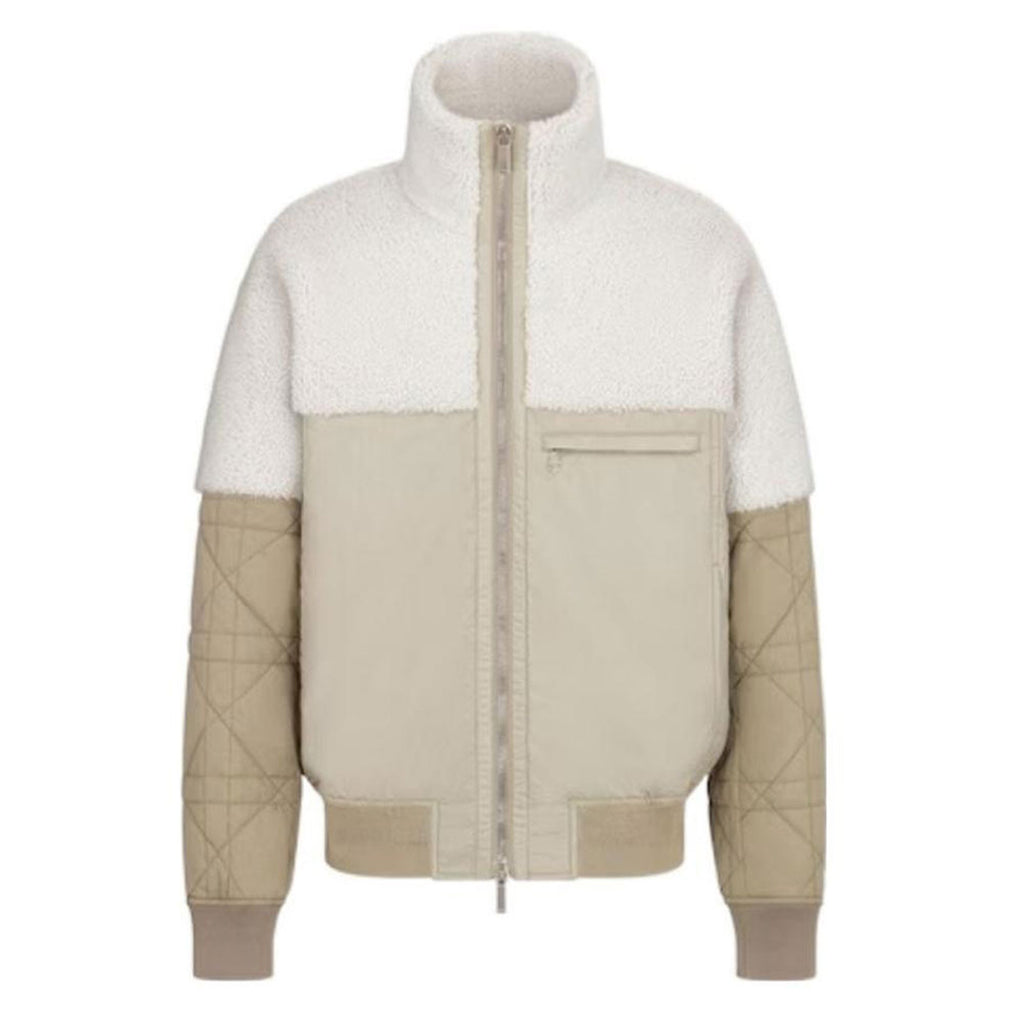 Dior Stand-Collar Jacket Beige back view