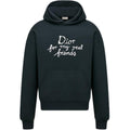 Dior SS25 Hylton Nel Collaboration Logo Letter Logo Hooded Relaxed-Fit Hoodie Navy Blue front view