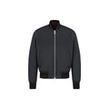 Dior SS22 Logo Letter Logo Embroidered Zip Jacket Black front view