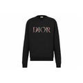 Dior Logo Letter Logo Crew-Neck Sweatshirt Black front view