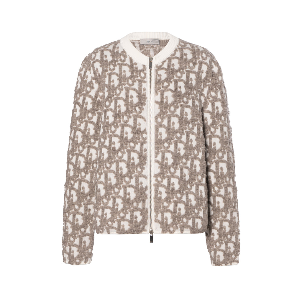 Dior FW25 Oblique Print Knit Sweater front view