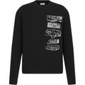 Dior FW24 Crew-Neck Knit Sweater Black front view