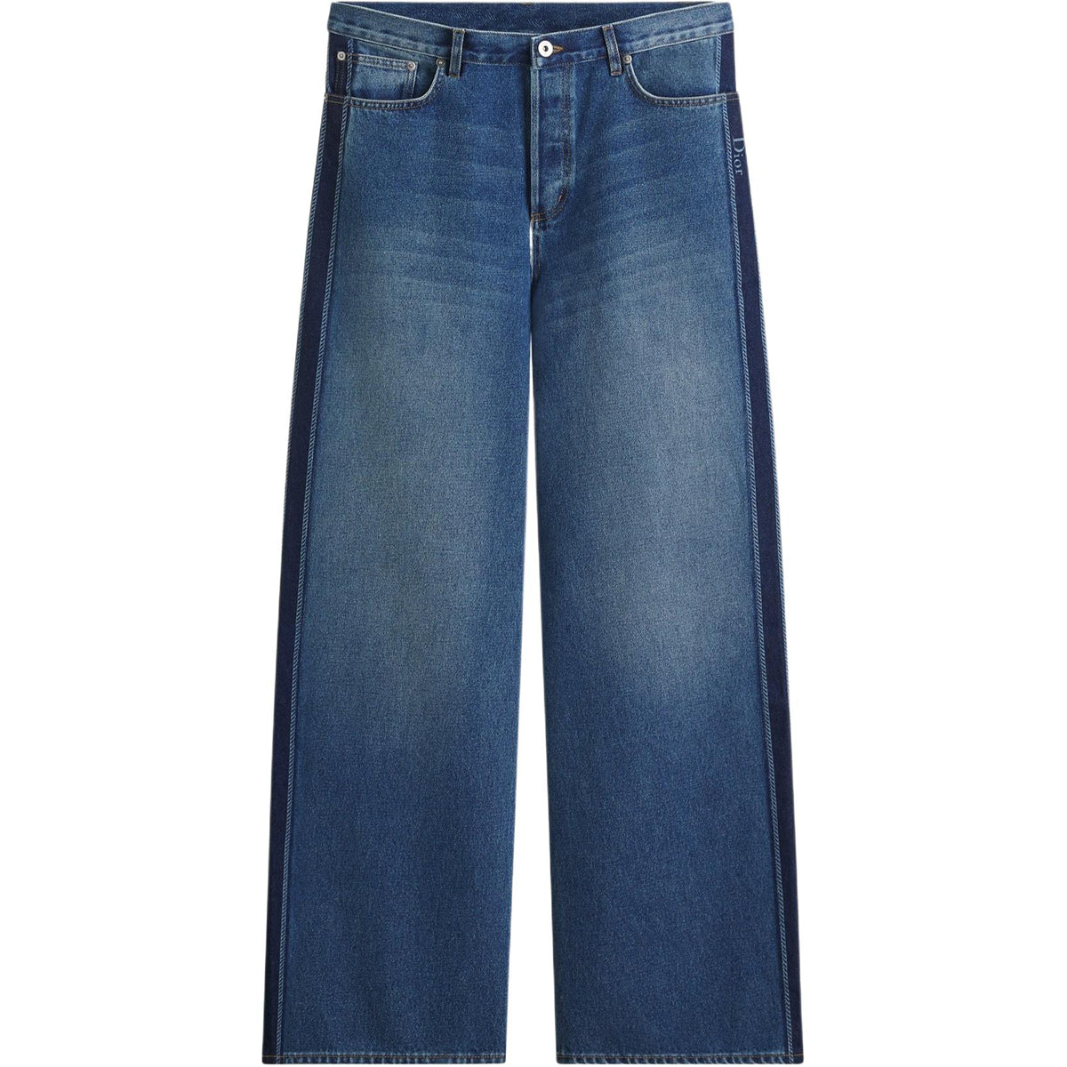 Dior Print Striped Relaxed-Fit Trousers front view