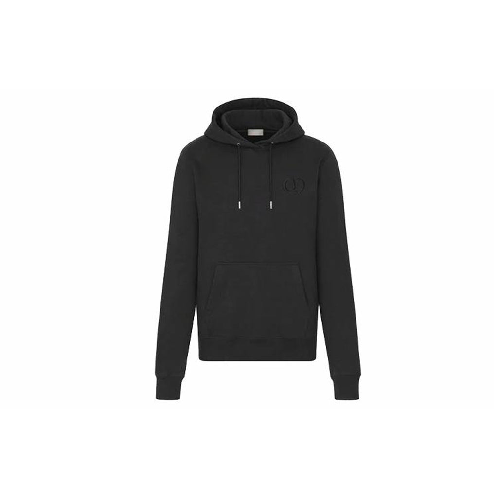 Dior Hooded Hoodie Navy Blue front view