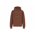Dior SS22 Letter Logo Print Hooded Relaxed-Fit Hoodie Brown front view