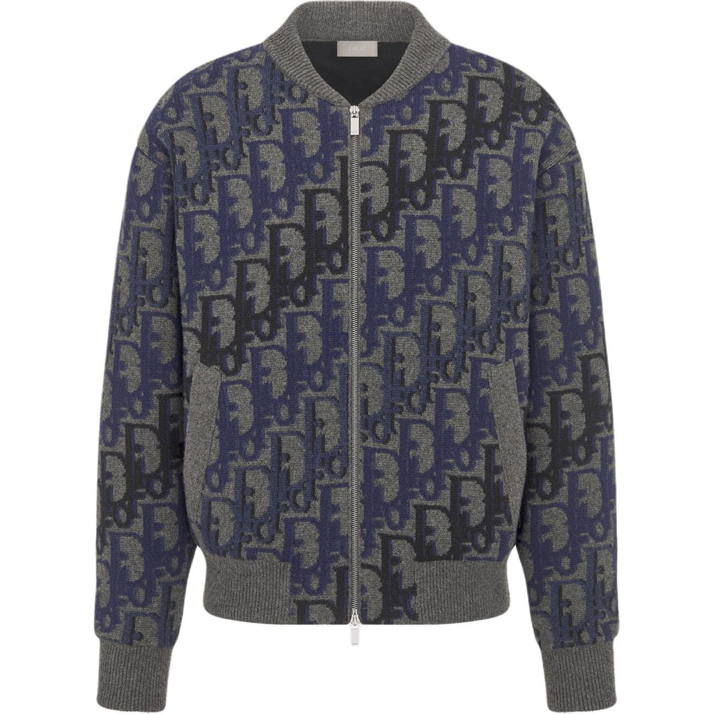 Dior SS26 Oblique Print Zip Jacket Multicolor front view
