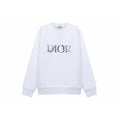 Dior Embroidered Crew-Neck Sweatshirt White front view