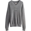 Dior Logo Embroidered Ribbed V-Neck Sweater