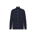 Dior FW22 Logo Letter Logo Button-Front Long-Sleeve Shirt Navy Blue front view