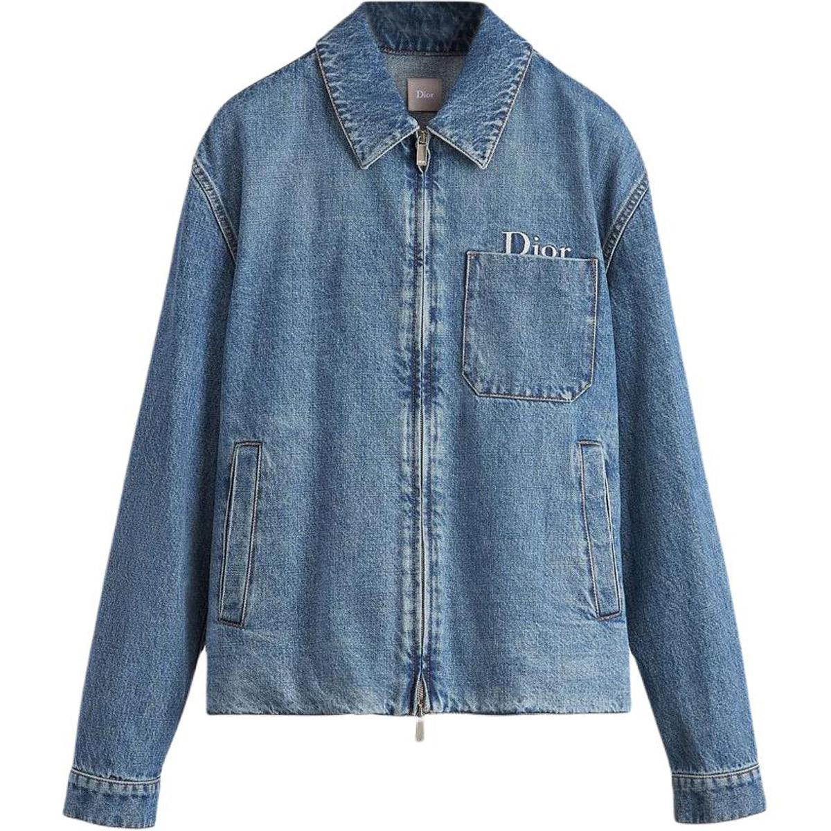 Dior SS26 Embroidered Cotton Twill Zip-Up Jacket