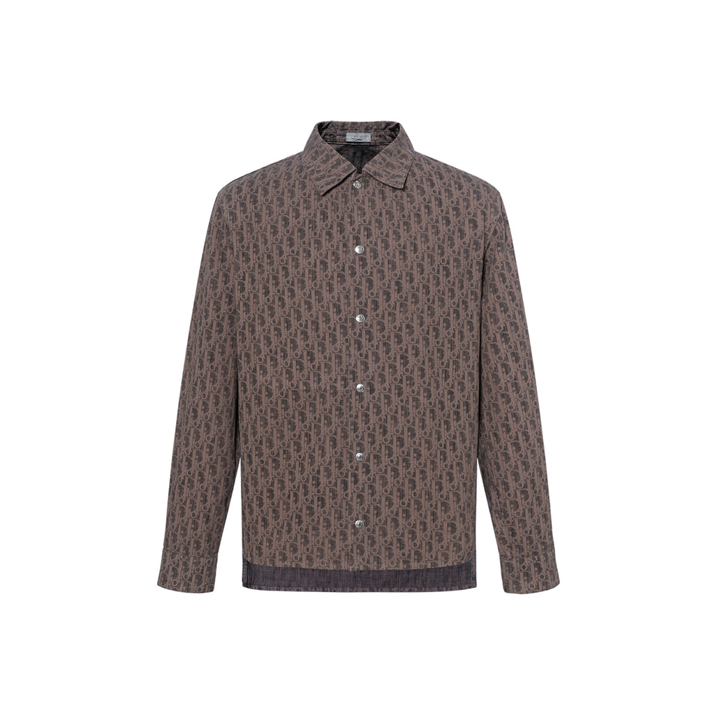 Dior SS22 Logo Jacket Brown front view