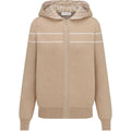 Dior SS25 Oblique Print Reversible Hooded Knit Sweater Khaki front view