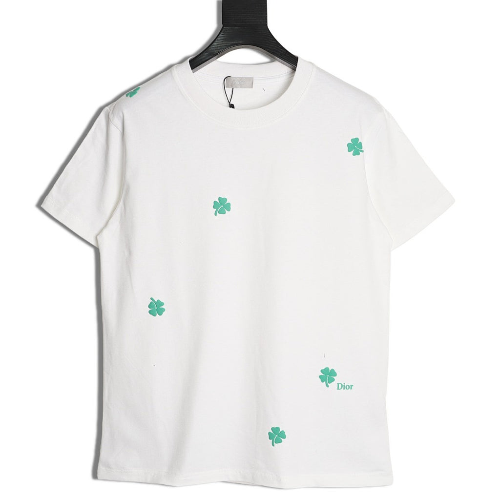 Dior Clover Embroidered T-Shirt front