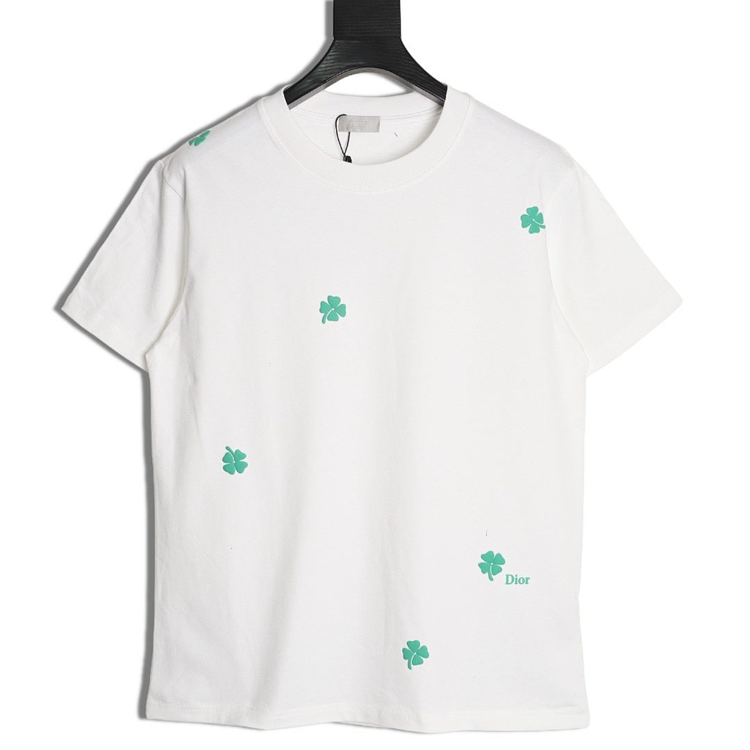 Dior Clover Embroidered T-Shirt front