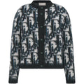 Dior Crew-Neck Knit Sweater Blue front view