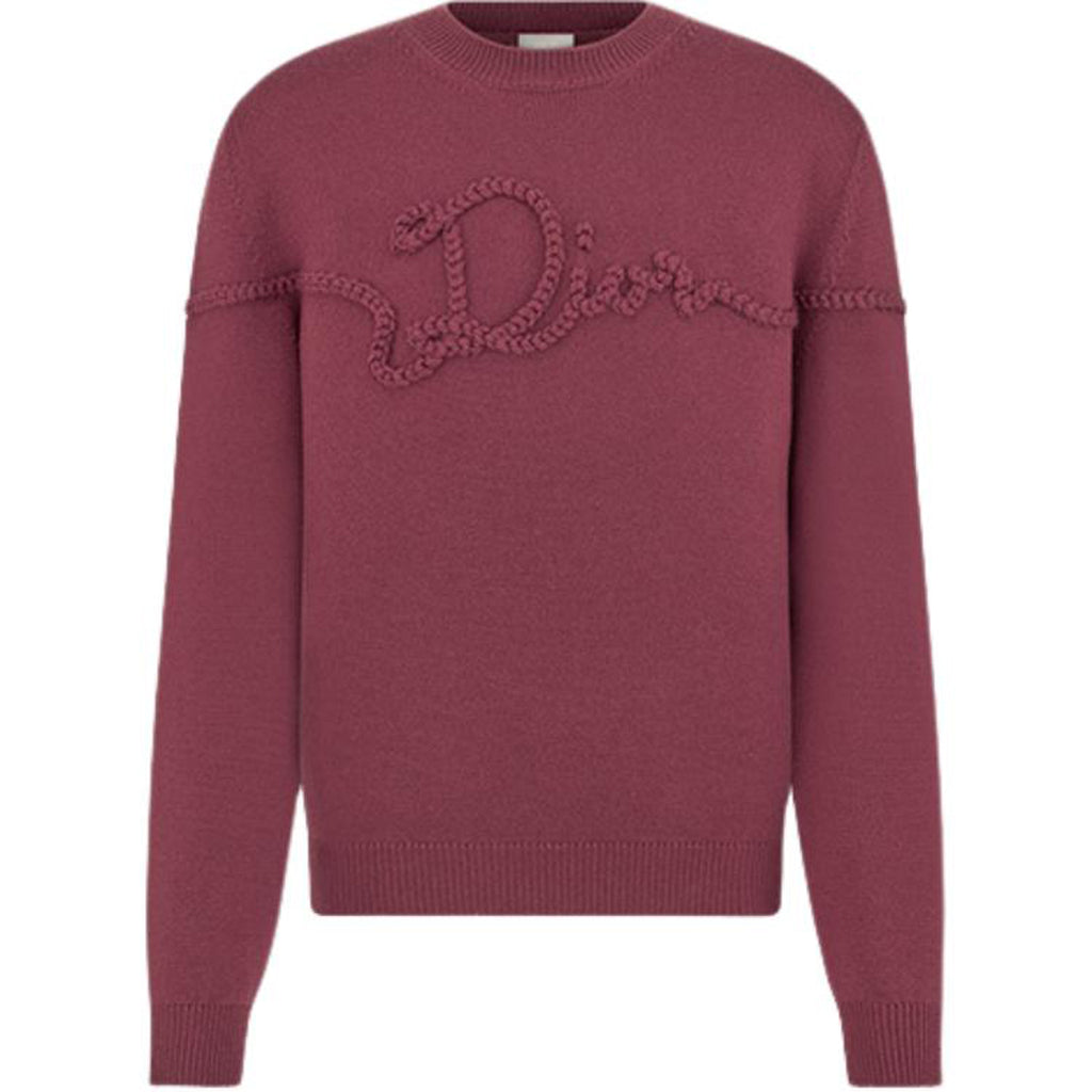 Dior SS26 Embroidered Crew-Neck Knit Sweater front view