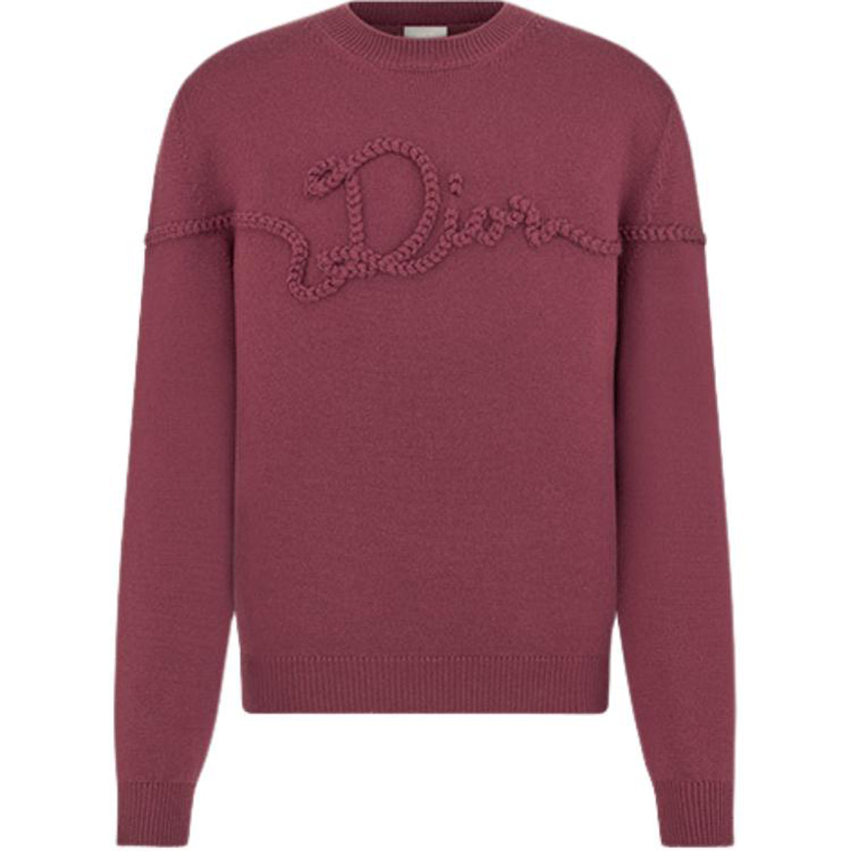 Dior SS26 Embroidered Crew-Neck Knit Sweater front view