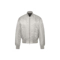 Dior FW23 Crew-Neck Zip Jacket Silver Gray front view