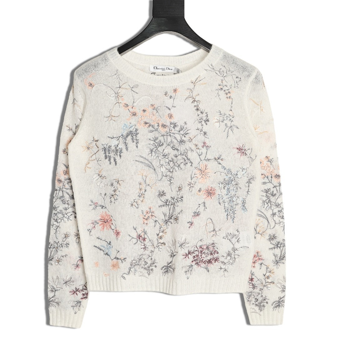 Dior Jacquard Knit Sweater front
