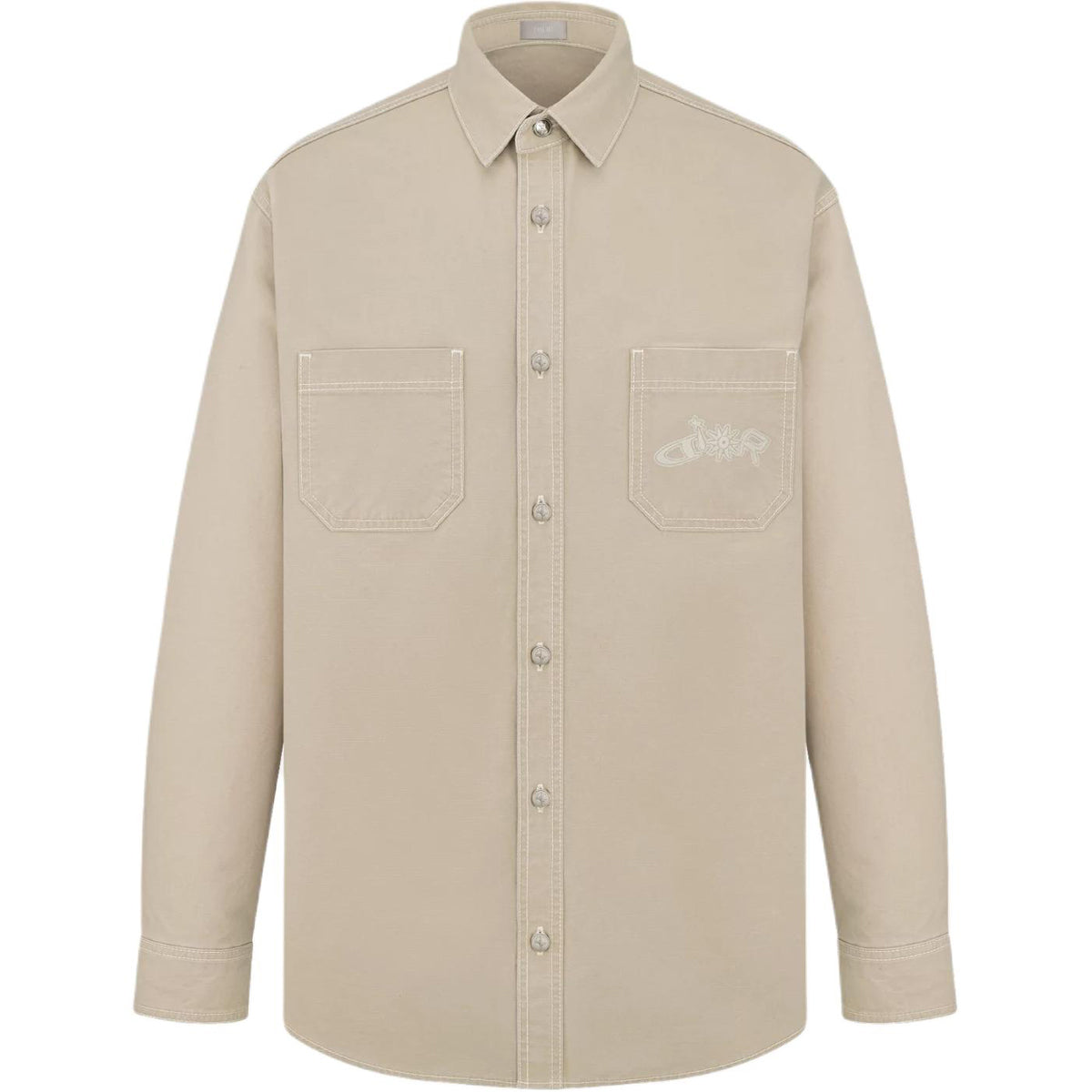 Dior FW25 Lewis Hamilton Collaboration Button-Front Long-Sleeve Shirt front view