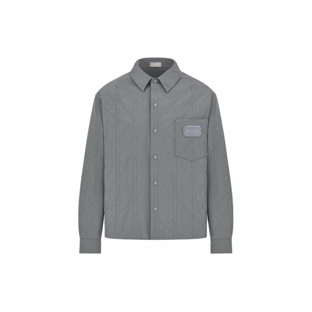 Dior SS24 Button-Front Jacket Gray front view