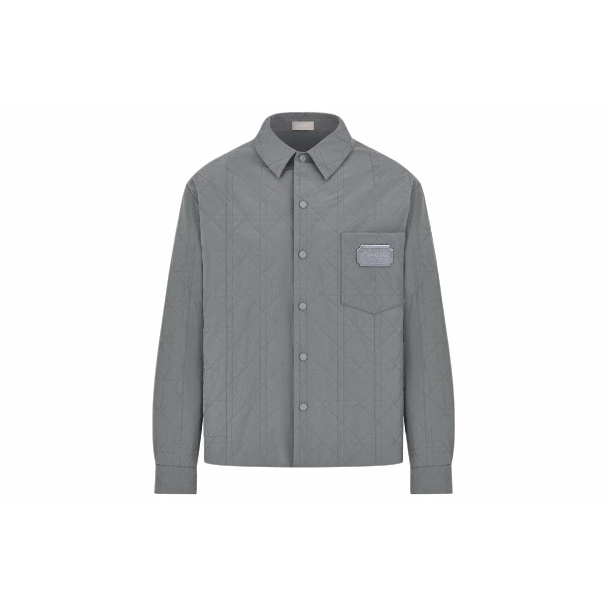 Dior SS24 Button-Front Jacket Gray front view