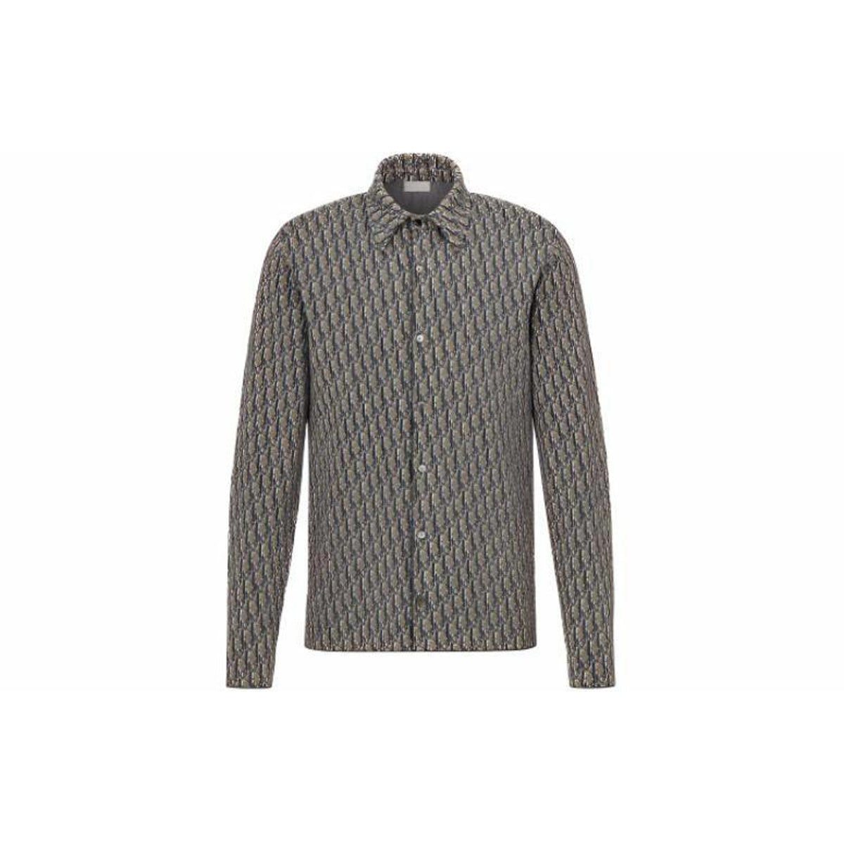 Dior Logo Print Long-Sleeve Shirt Beige front view