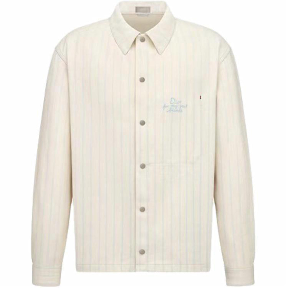 Dior SS25 Hylton Nel Collaboration Logo Letter Logo Print Striped Jacket Beige front view
