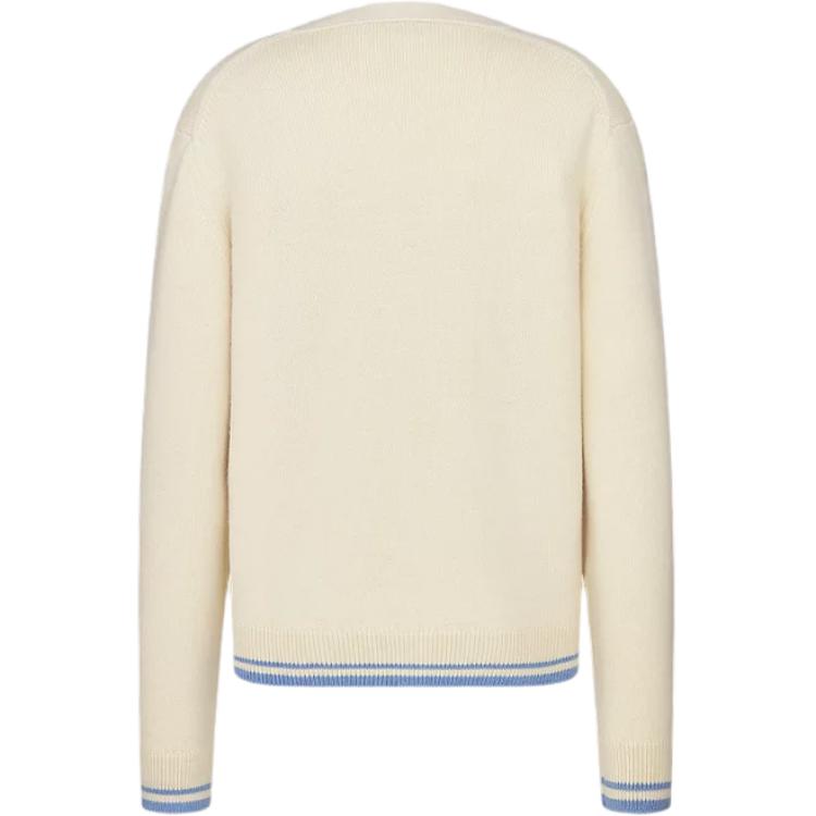 Dior Logo Embroidered V-Neck Knit Cardigan
