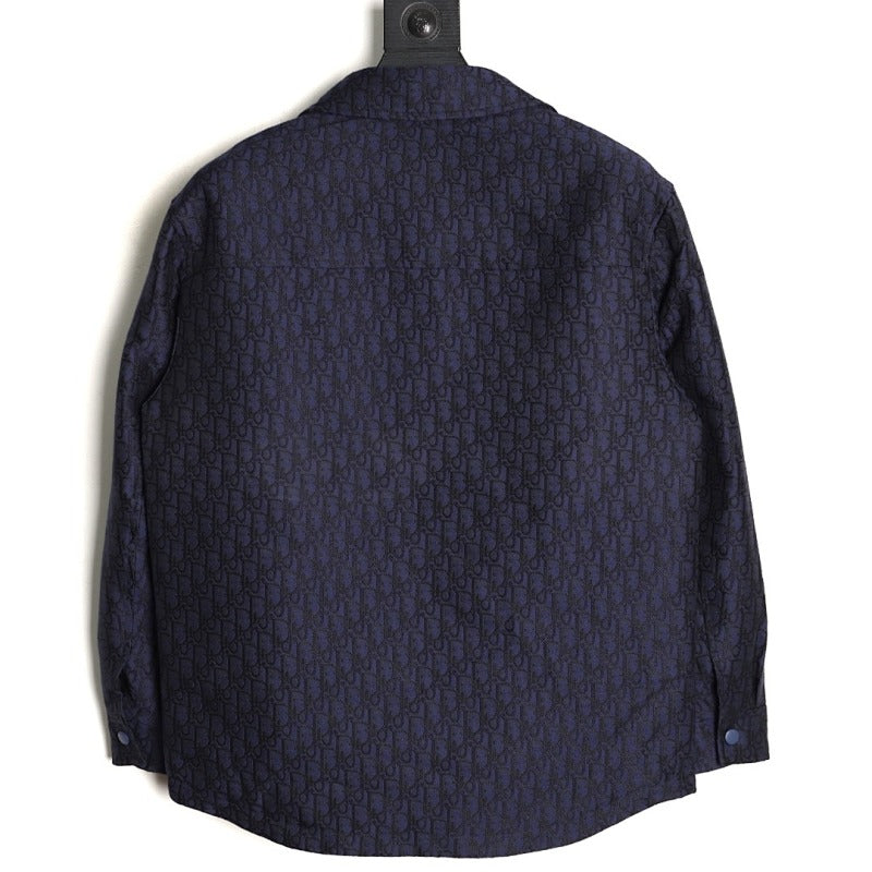 Dior Letter Print Jacket — Blue product-only reverse view