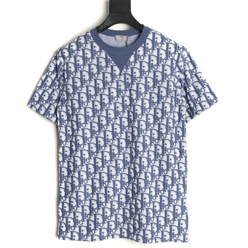 Dior Oblique T-Shirt — Blue product-only reverse view