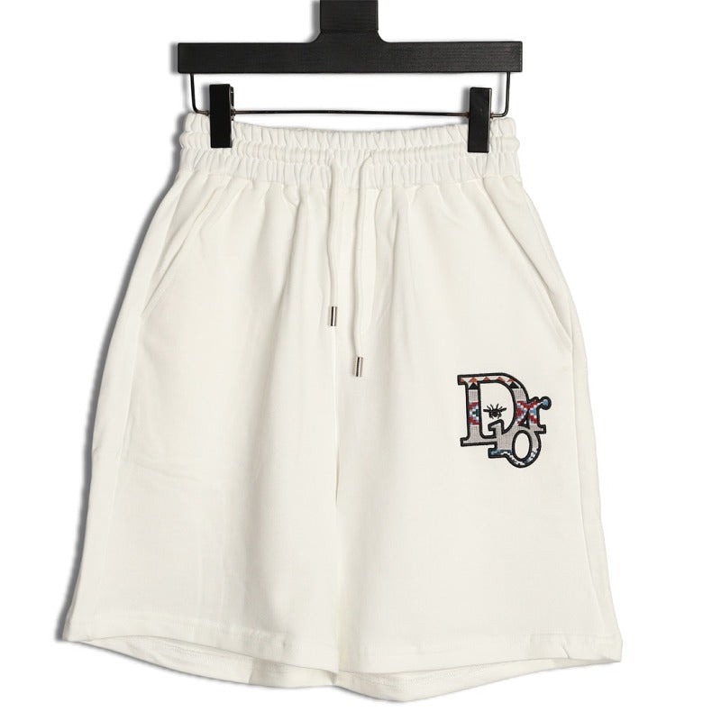 Dior Embroidered Shorts in Black product-only reverse view