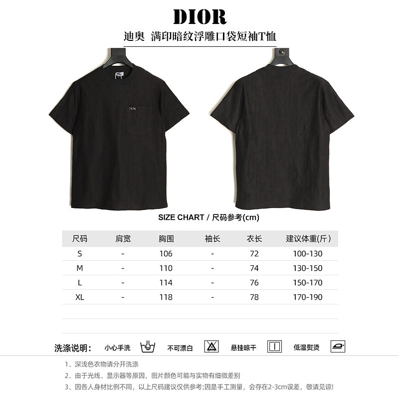 Dior Logo T-Shirt in Black product-only reverse view