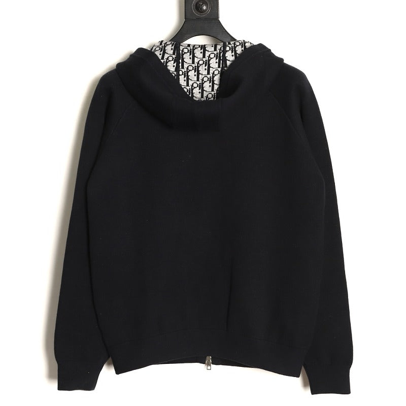 Dior Oblique Hoodie in White product-only reverse view