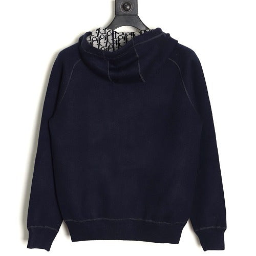 Dior CD Oblique reversible zip hoodie navy back