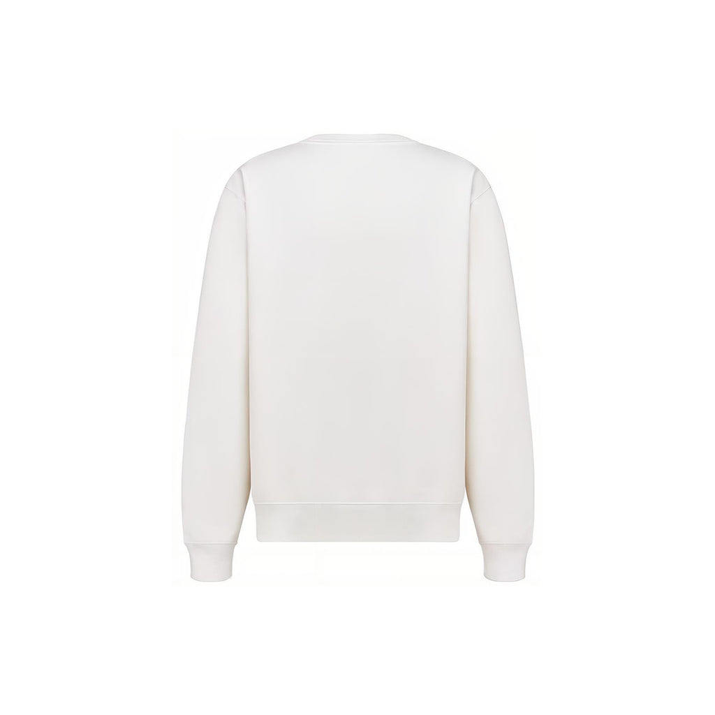 Dior FW22 Logo Crew-Neck Sweatshirt White back view