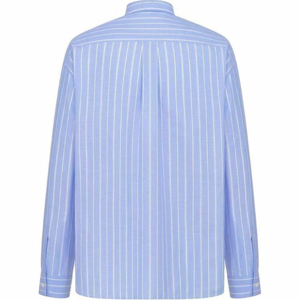Dior SS25 Hylton Nel Collaboration Striped Long-Sleeve Shirt White back view