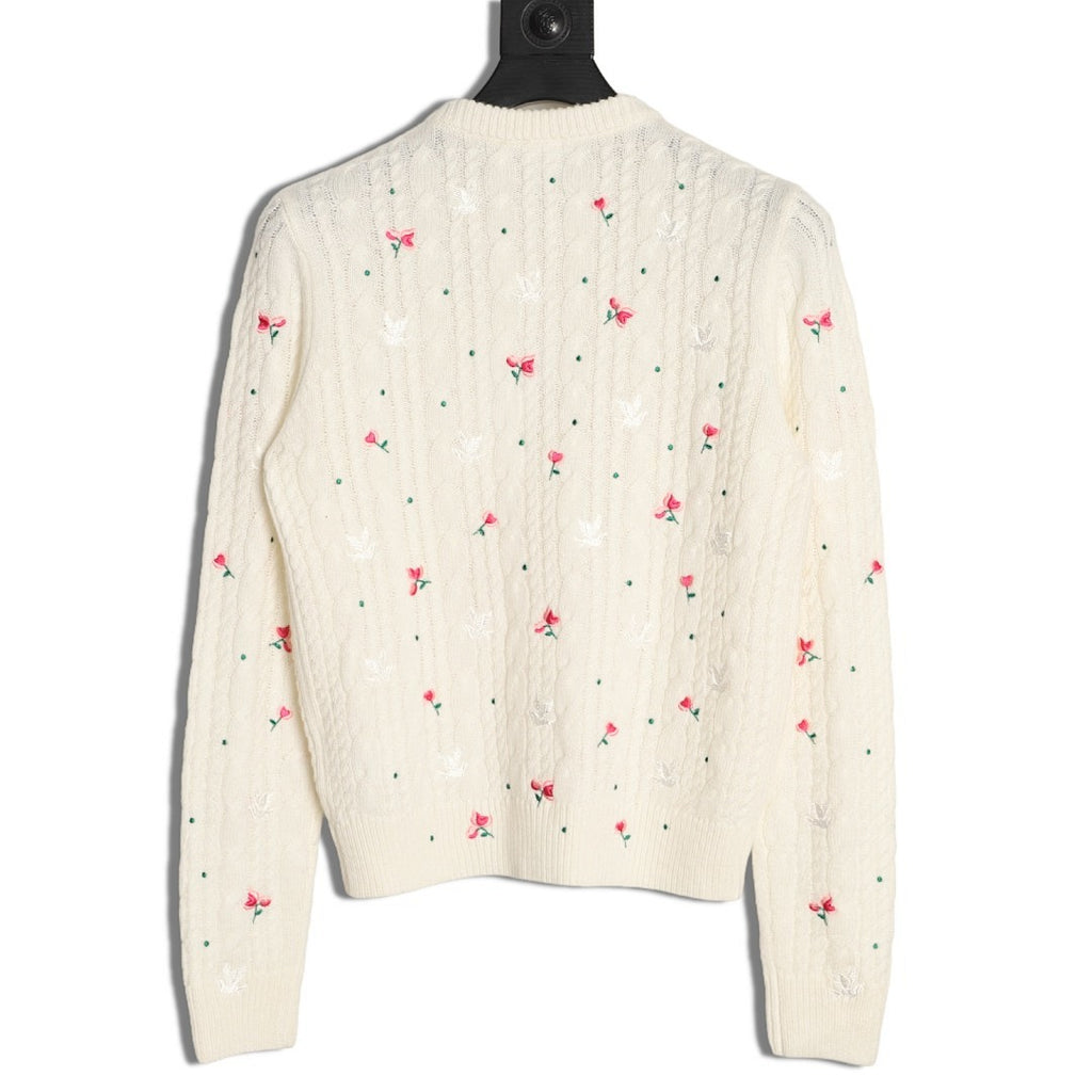 Dior Embroidered Knit Sweater back