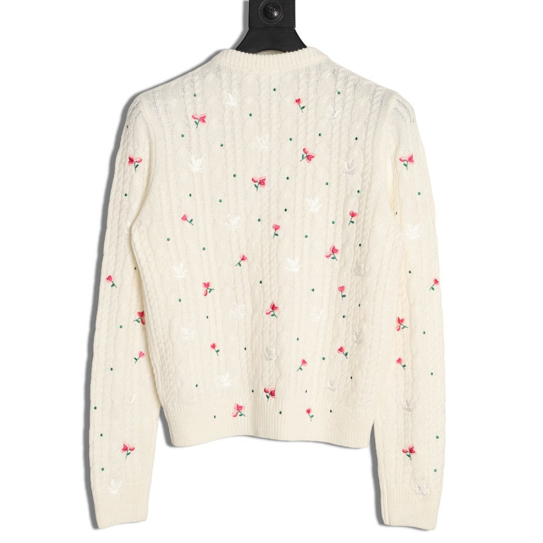 Dior Embroidered Knit Sweater back