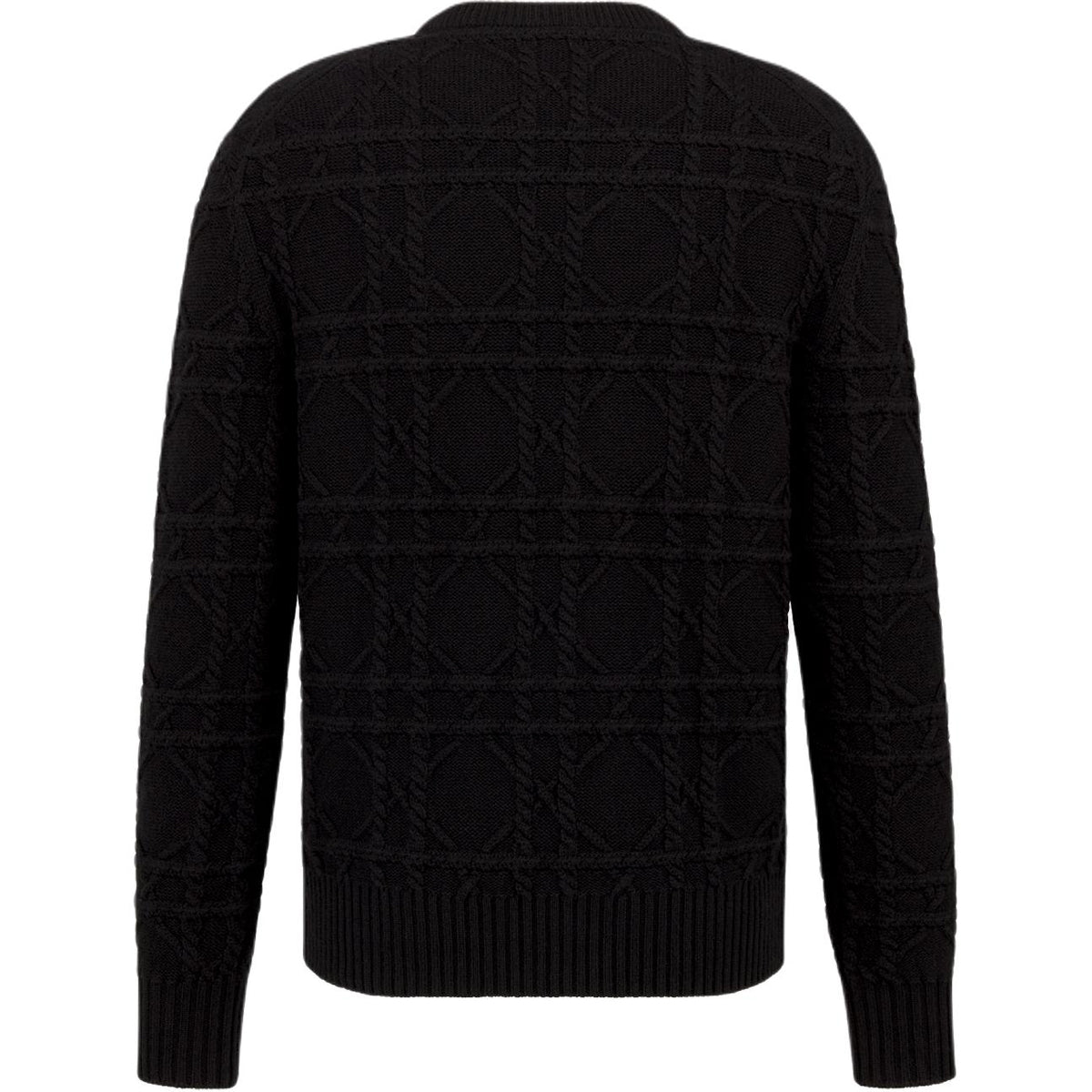 Dior FW24 Crew-Neck Knit Sweater Black back view