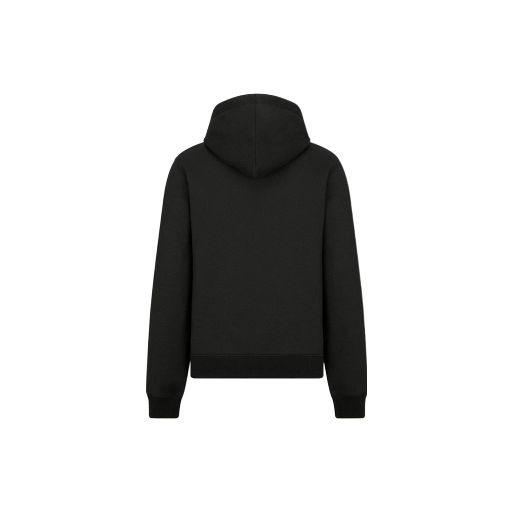 Dior SS22 Embroidered Hooded Hoodie Black back view